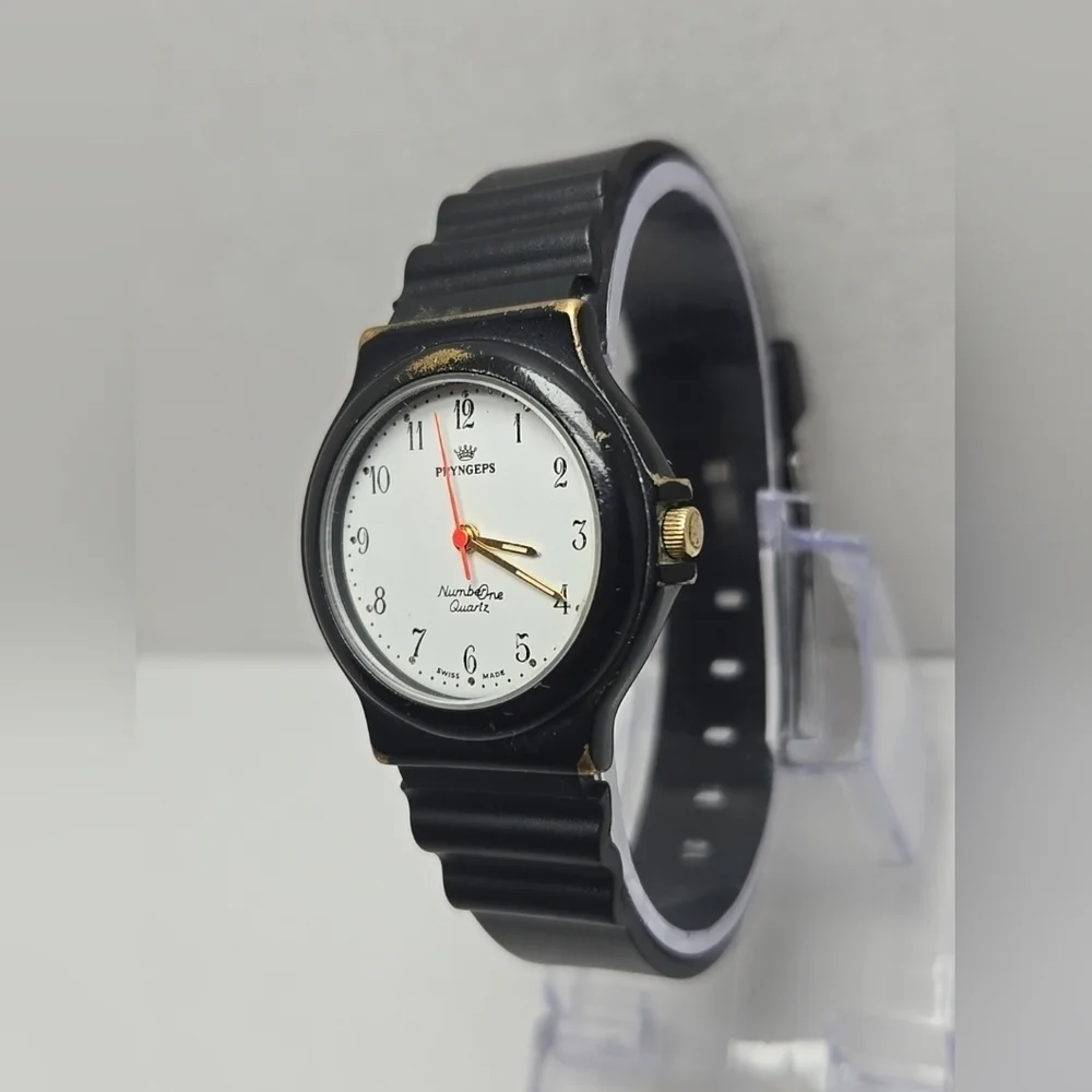 Womens Pryngeps Swiss Number One Quartz Watch Works Vintage New Battery